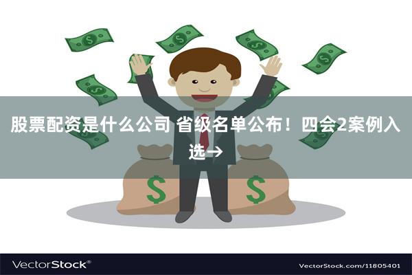 股票配资是什么公司 省级名单公布！四会2案例入选→