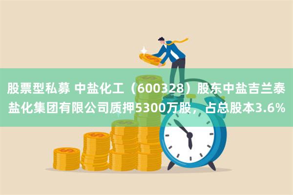 股票型私募 中盐化工（600328）股东中盐吉兰泰盐化集团有限公司质押5300万股，占总股本3.6%